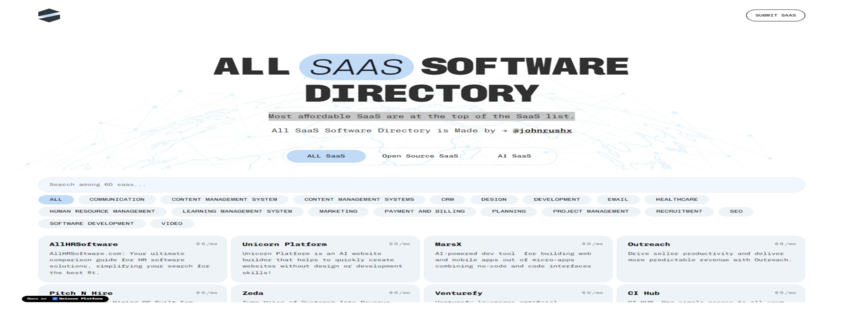 All SaaS Software