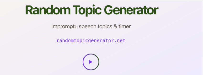 Random Topic Generator